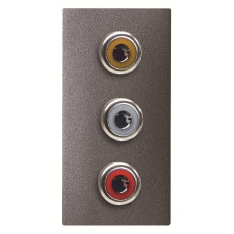 Niessen 2CLA215530N1801 Toma VDI 3RCA conexión con tornillo AN